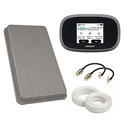 ТОП 4G WIFI інтернет комплект роутер Novatel MiFi 8800L + 4G LTE панельна антена Spider MIMO 2х16