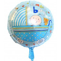 Повітряна куля Круг 18" Baby Boy у колясці, фото 1