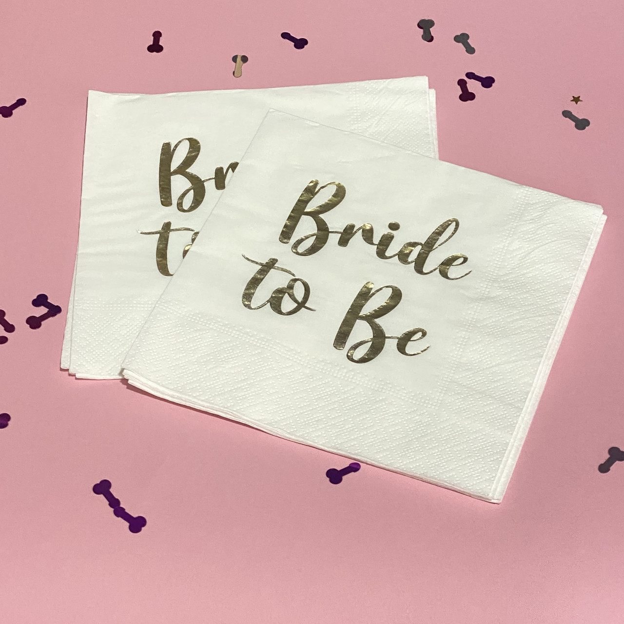 Серветки на дівич-вечір Bride to Be, золото, 10 шт