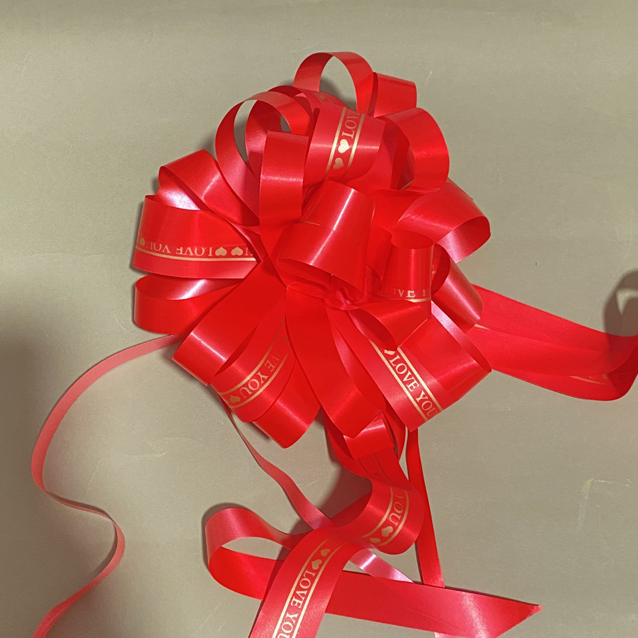 Бантик — затяжка червоний діаметр 16 см, арт 0037, фото 1