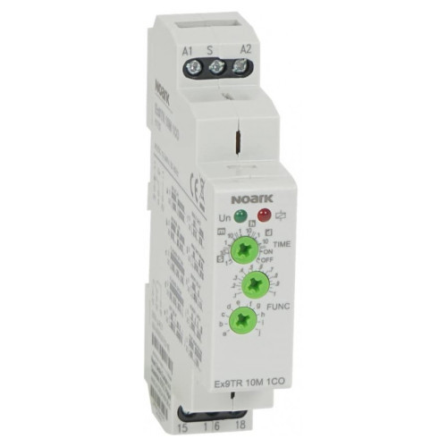 Реле часу мультифункційне 10 функцій 1CO контакт 16A 12-240V AC/DC Ex9TR 10M Noark 111732