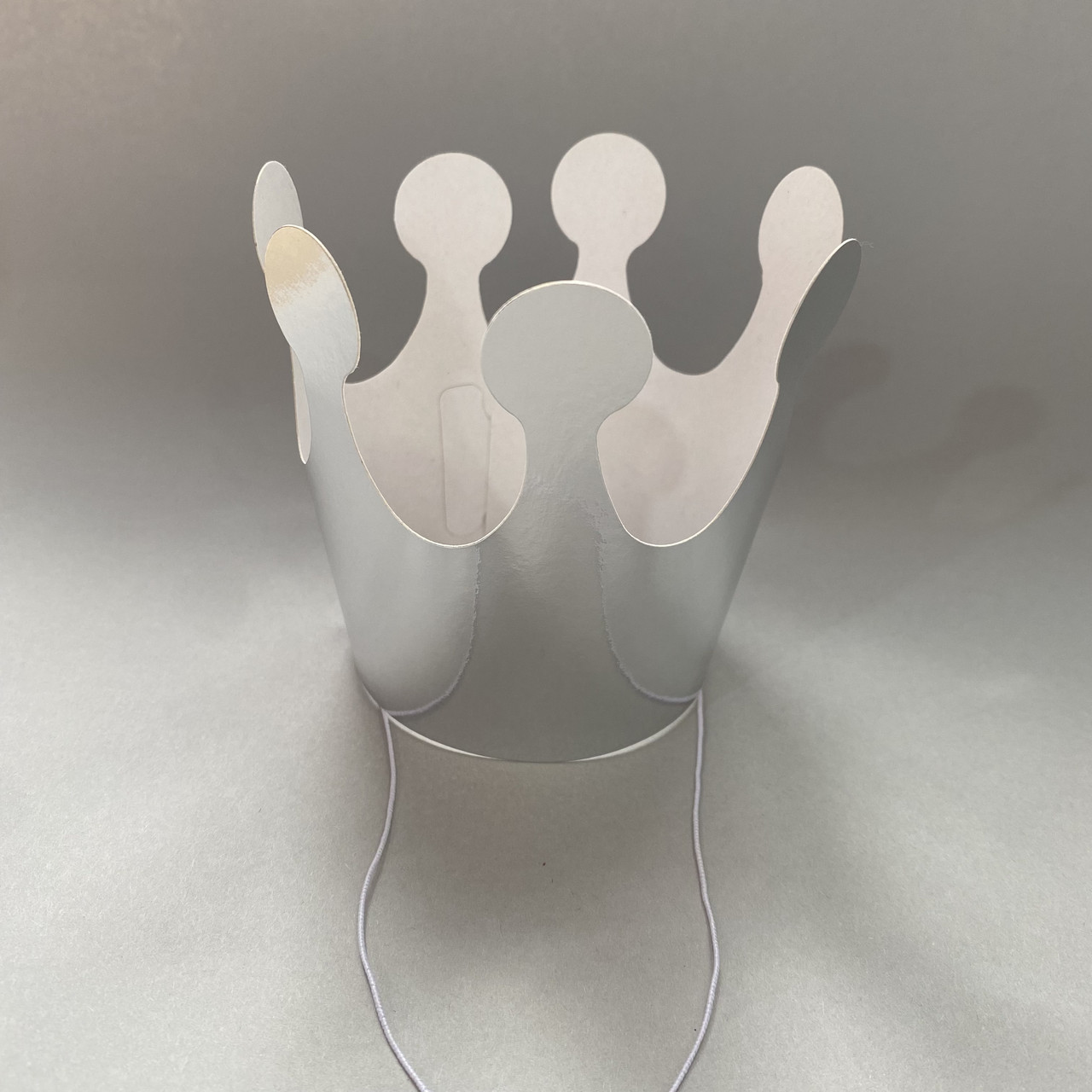 Корона з картону срібло, фото 1