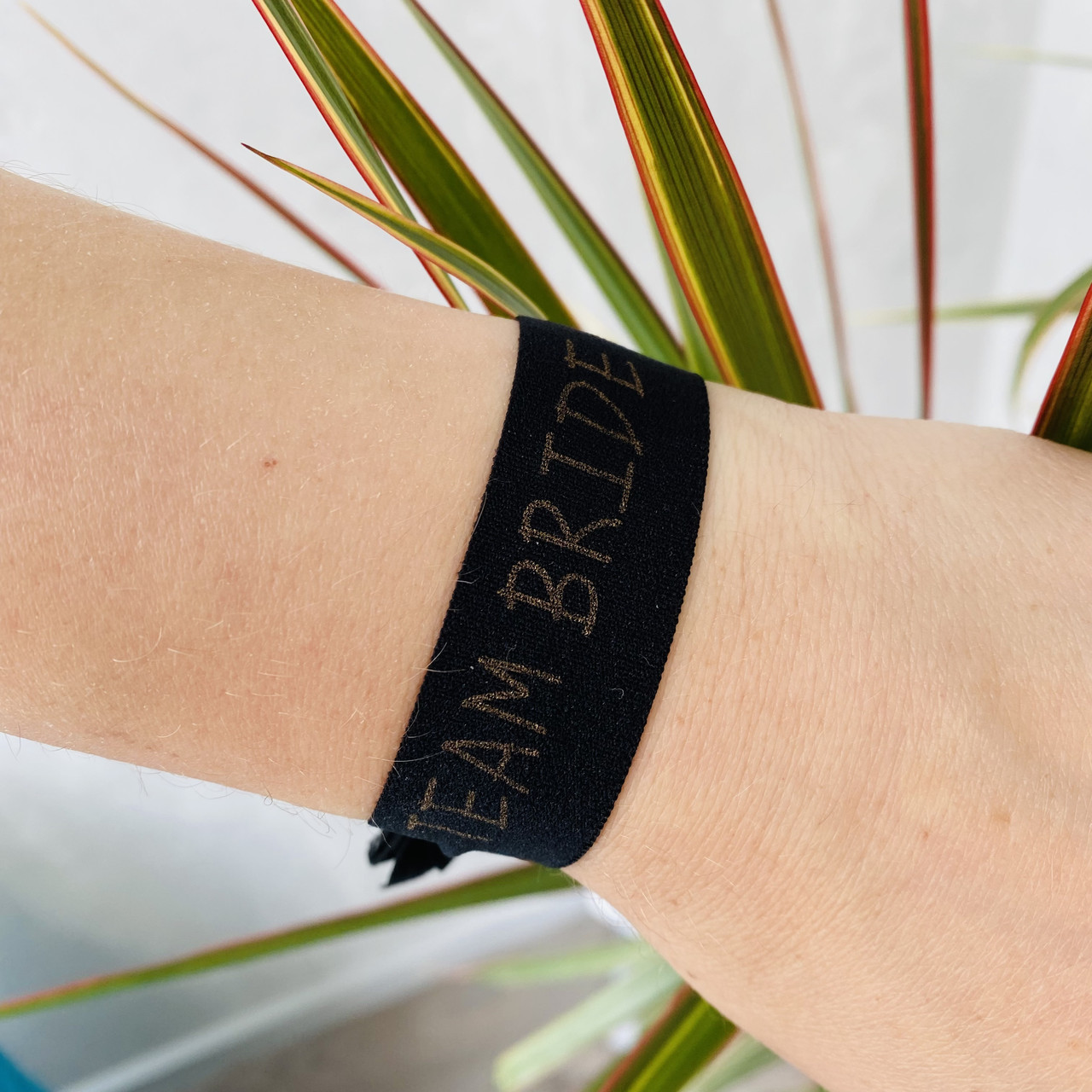 Браслет на дівич-вечір Team bride, чорний, фото 1