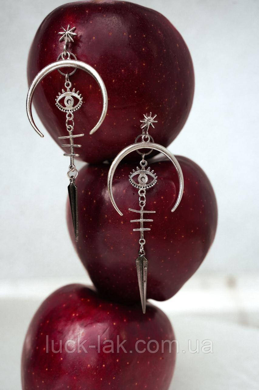 Сережки гвоздиками "Мусячне Зріння", фото 1