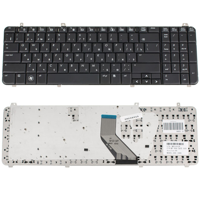 Клавіатура для ноутбука HP (Pavilion: dv6-1000, dv6-2000, dv6t-1000, dv6t-2300, dv6z-1000 ) rus, black