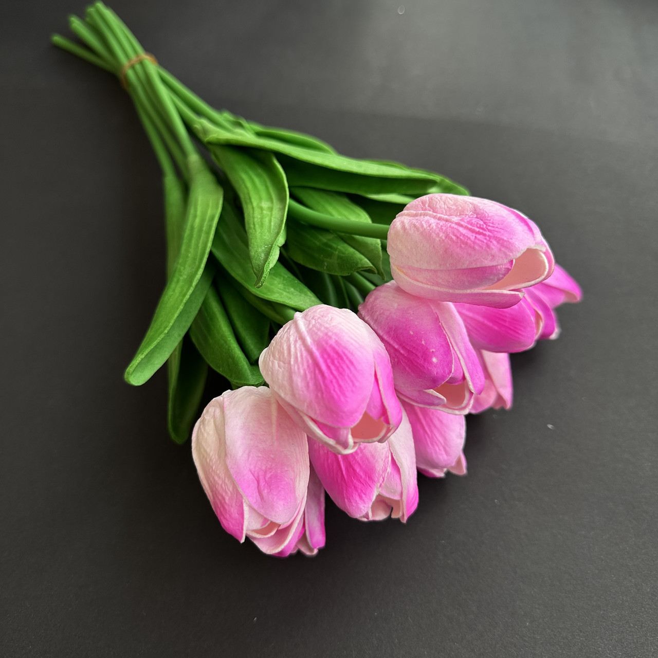 Штучний тюльпан силіконовий "Яскраво-рожевий", 35 см, фото 1