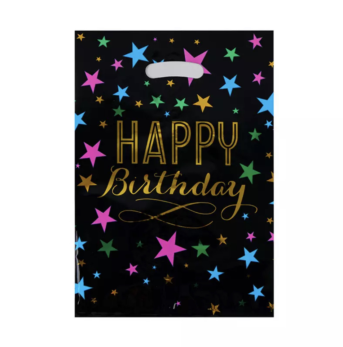 Пакети подарункові Happy birthday 10 штуr, фото 1