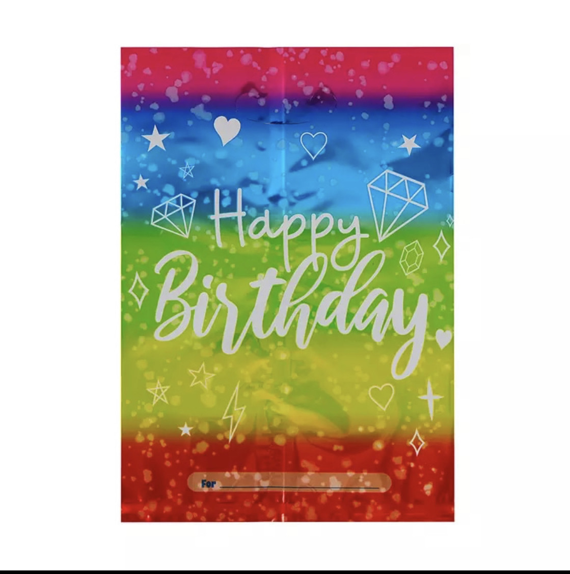 Пакети подарункові Happy birthday 10 штуr, фото 1