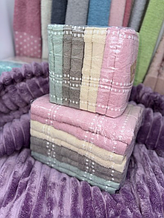 Рушник лицьовий матеріал махра розмір 50х90 мікс кольору в пакованні від 8 шт.