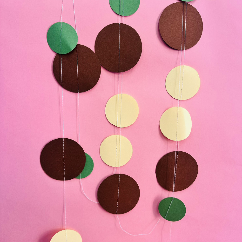 Паперова гірлянда з кухлів 2 метри, фото 1