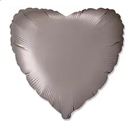 Серце сатин бежеве FLEXMETAL 18" (45 см)
