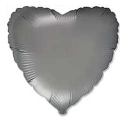 Серце сатин сіра сталь FLEXMETAL 18" (45 см)