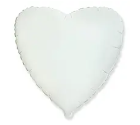 Серце пастель біле FLEXMETAL 32" (80 см), фото 1