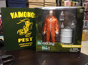Фігурка Волтер Вайт RESTEQ 16 см — У всі тяжкі (Breaking Bad), Walter White в помаранчевому костюмі, з аксесуарами, фото 2
