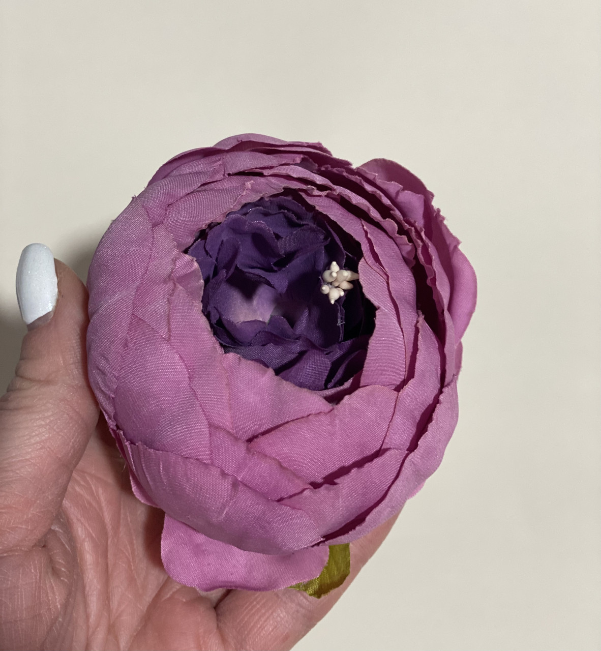 Головка півонії штучна 8 см бузковий, фото 1