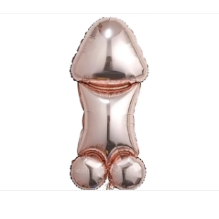 Фольгована фігура Містер Пі, рожеве золото, 100х49 см, фото 1