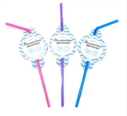 Трубочки для напоїв із гофрою "Маленький джентельмен", 8 шт