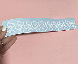 Набір наклейок з оракала до 14 лютого білі