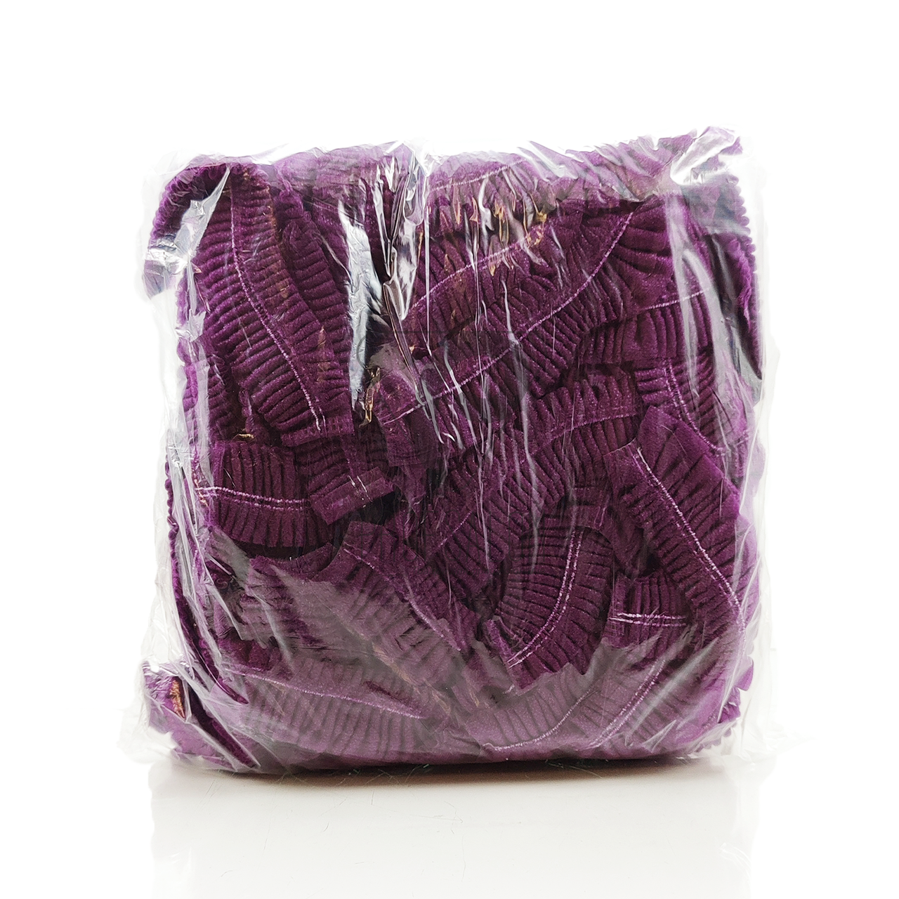 Одноразові шапочки, шарлотки, на подвійний гумці 100 шт, фіолетові, фото 1