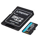 Карта пам`яті MicroSDXC   256GB UHS-I/U3 Class 10 Kingston Canvas Go! Plus R200/W160MB/s + SD-адаптер, фото 3