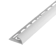 Зовнішній закруглений пвх профіль під плитку 10 мм (2,5 м) білий
