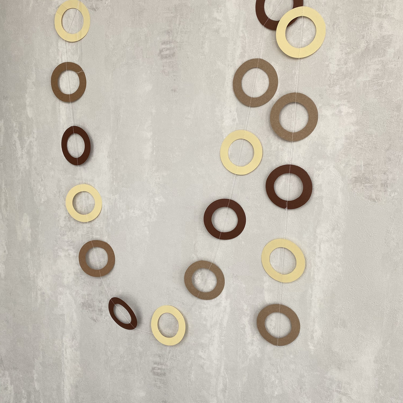 Паперова гірлянда з кухлів 2 метри мікс крафт, фото 1