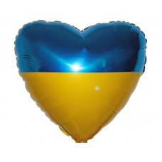 Прапор України серце фольга 18" (46 см)