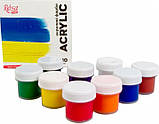 Художня фарба Акрилова Набір 9 кольорів по 10 мл. Rosa Start, фото 2