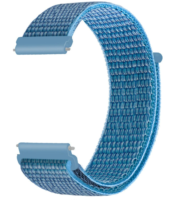 Ремінець CDK для Samsung Galaxy Watch (R800) 46mm | 22mm Nylon Sport Loop (012416) (cape cod blue), фото 1