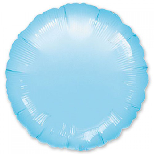 Фольгована куля Круг блакитний металік 18" (45 см), фото 1