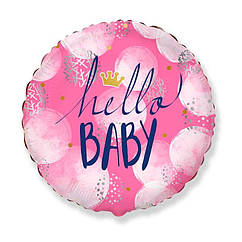 Круг фольгований Hello baby 18" (45 см)