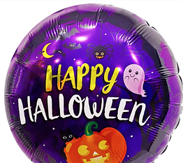 ФОЛЬГОВАНА КУЛЬКА КОЛО "HAPPY HALLOWEEN" , Flexmetal 18"(45 СМ)