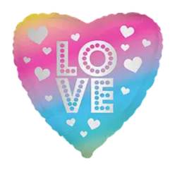 Фольгована кулька серце "Love", Flexmetal 18"(45 см)