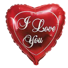 Фольгована кулька серце "I Love you", Flexmetal 18"(45 см)