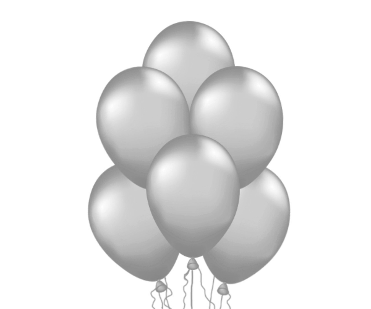 Кульки з гелієм 30 см сірий, фото 1