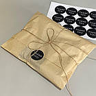 Наклейки круглі Thank you чорні 15 штук, фото 2