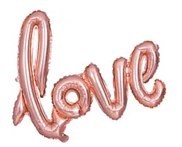 Фольговані надувні літери КНР "Love" рожеве золото, (54 х 38 см)