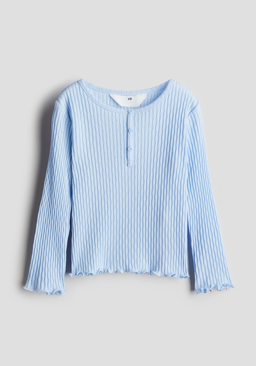 Реглан Pointelle  блакитний H&M  92, 98/104, 110/116, 122/128, 134/140см