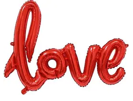 Фольговані надувні літери КНР "Love" червоні, (54 х 38 см)
