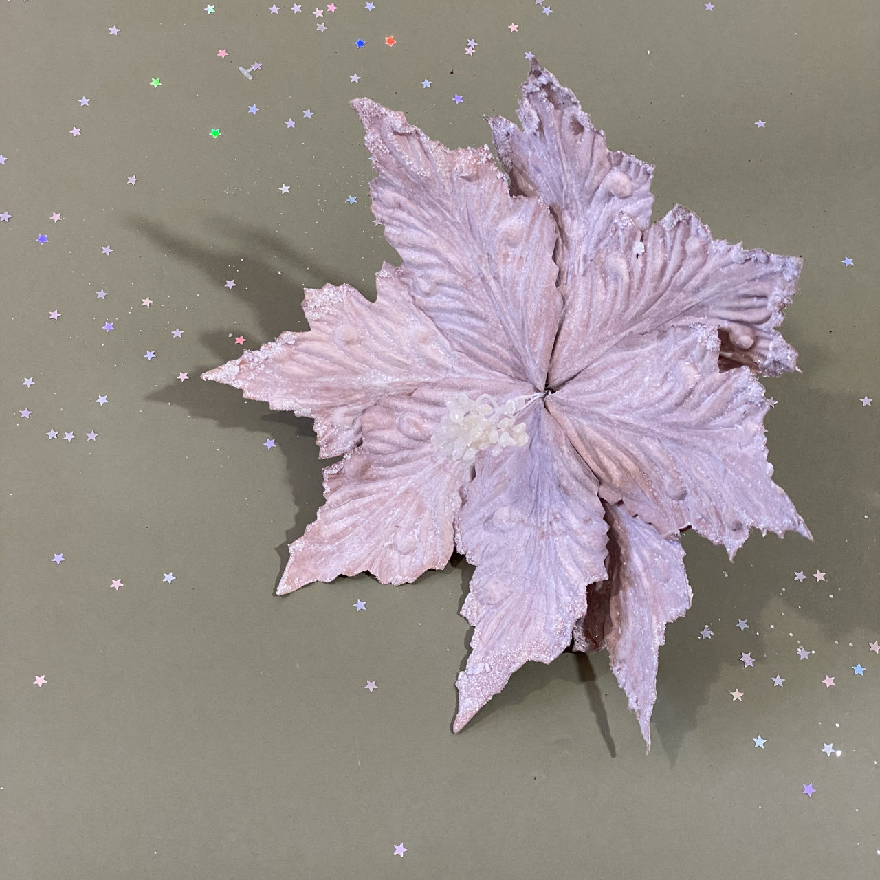 Пуансетія новорічна 25 см, рожева, фото 1