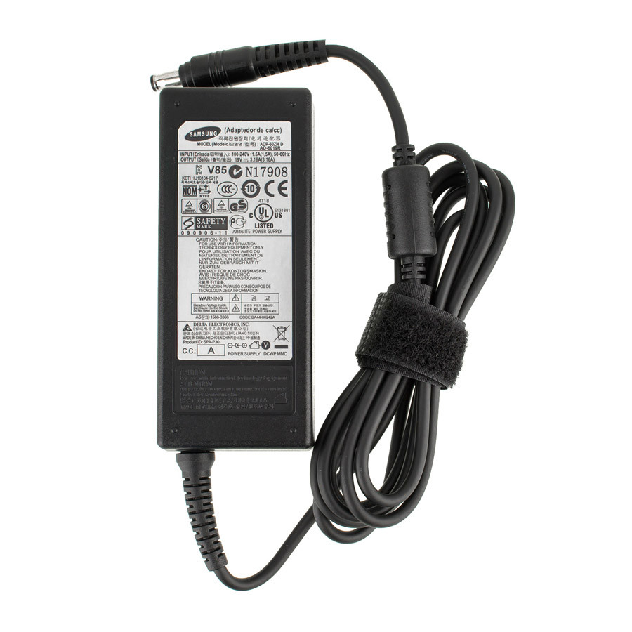 Оригінальний блок живлення для ноутбука SAMSUNG 19V, 3.16A, 60W, 5.5*3.0-PIN, Black (AD-6019) (без кабеля)
