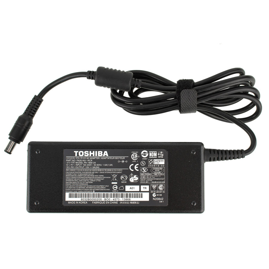 Оригінальний блок живлення для ноутбука TOSHIBA 15V, 5A, 75W, 6.3*3.0mm, Black (PA3469E-1AC3) (без кабеля)
