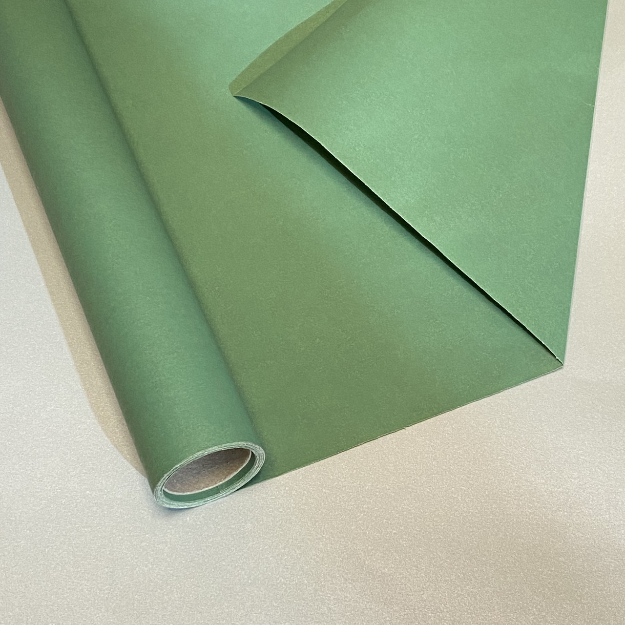Папір для пакування в рулоні зелений 8 м, фото 1
