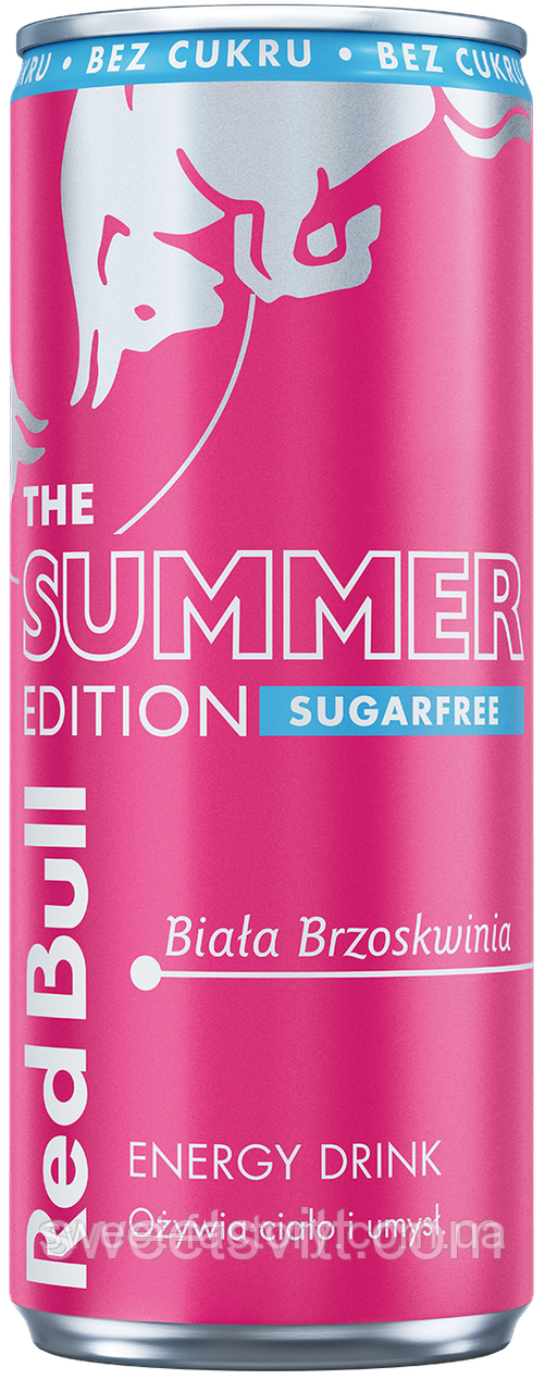 Енергетик Red Bull Summer Edition Biala Brzoskwinia Sugar free 250ml, фото 1
