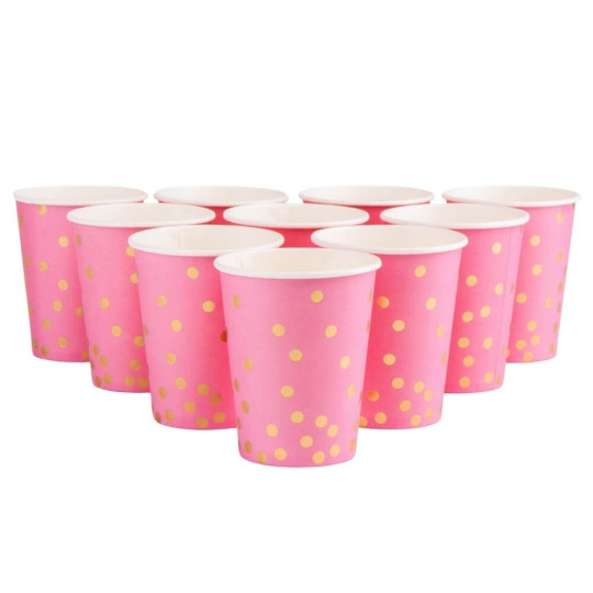 Паперові стакани "Рожеві в горох" Тренд, фото 1