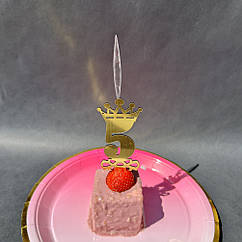 Свічка-топер (горить)  5 , золото