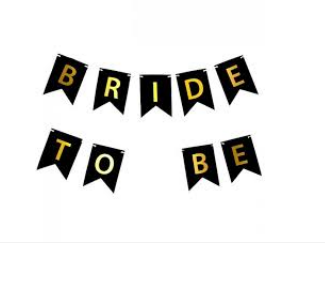 Гірлянда-розтяжка на дівочі Bride to Be, чорна