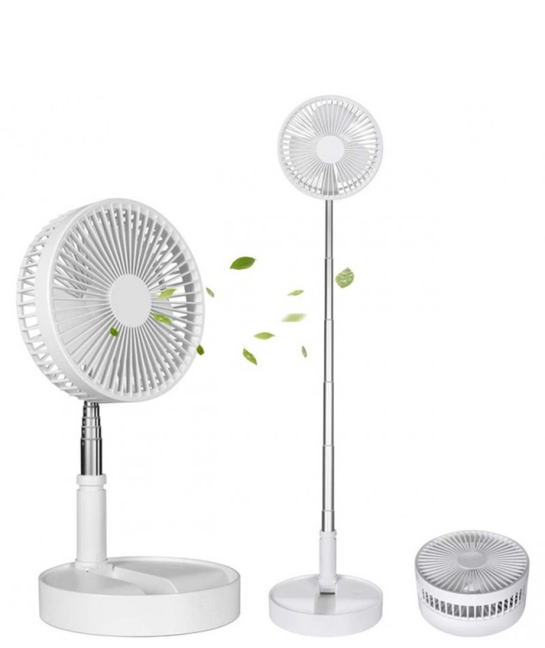 Настільний акумуляторний складаний телескопічний вентилятор USB Folding Fan 6780 Jm