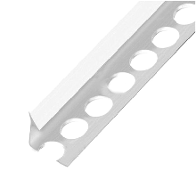 Внутрішній закруглений пвх профіль під плитку 9/10 мм (2,5 м) білий