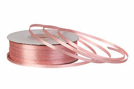 Стрічка атласна 3 мм 90 метрів пудровий